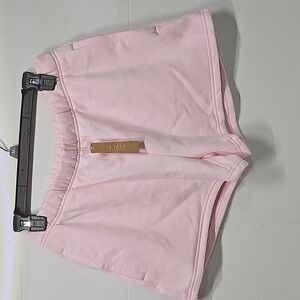 NWT pink SKIMS cotton fleece shorts size Small women